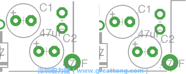 如果你尚未使用「分離工具（Smash Tool）」將所有的名稱和量值標(biāo)簽從各自對應(yīng)的元件上分離，你將會發(fā)現(xiàn)你無法從元件上獨(dú)立地移動(dòng)一個(gè)尚未進(jìn)行分離的標(biāo)簽（如左下圖所示），但是對于已經(jīng)執(zhí)行過分離的元件（如右下圖所示）來說，它們的標(biāo)簽都可以獨(dú)立地操作。